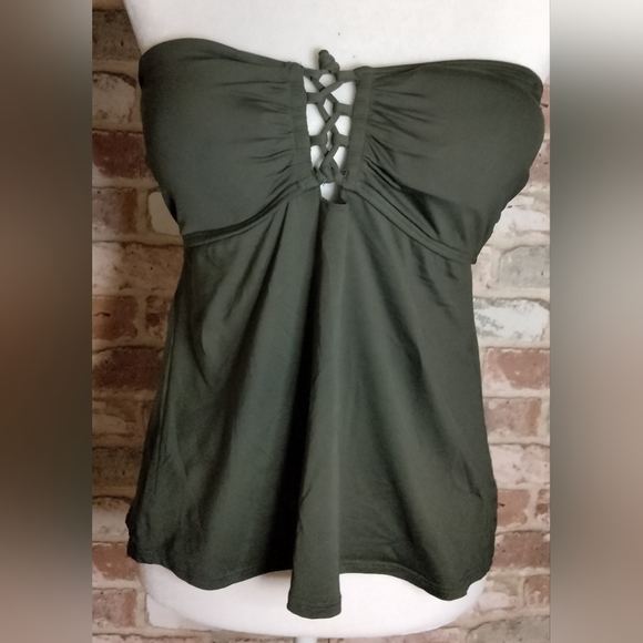 Michael Kors Swim Michael Kors Army Green Tankini Bathing Suit Top
